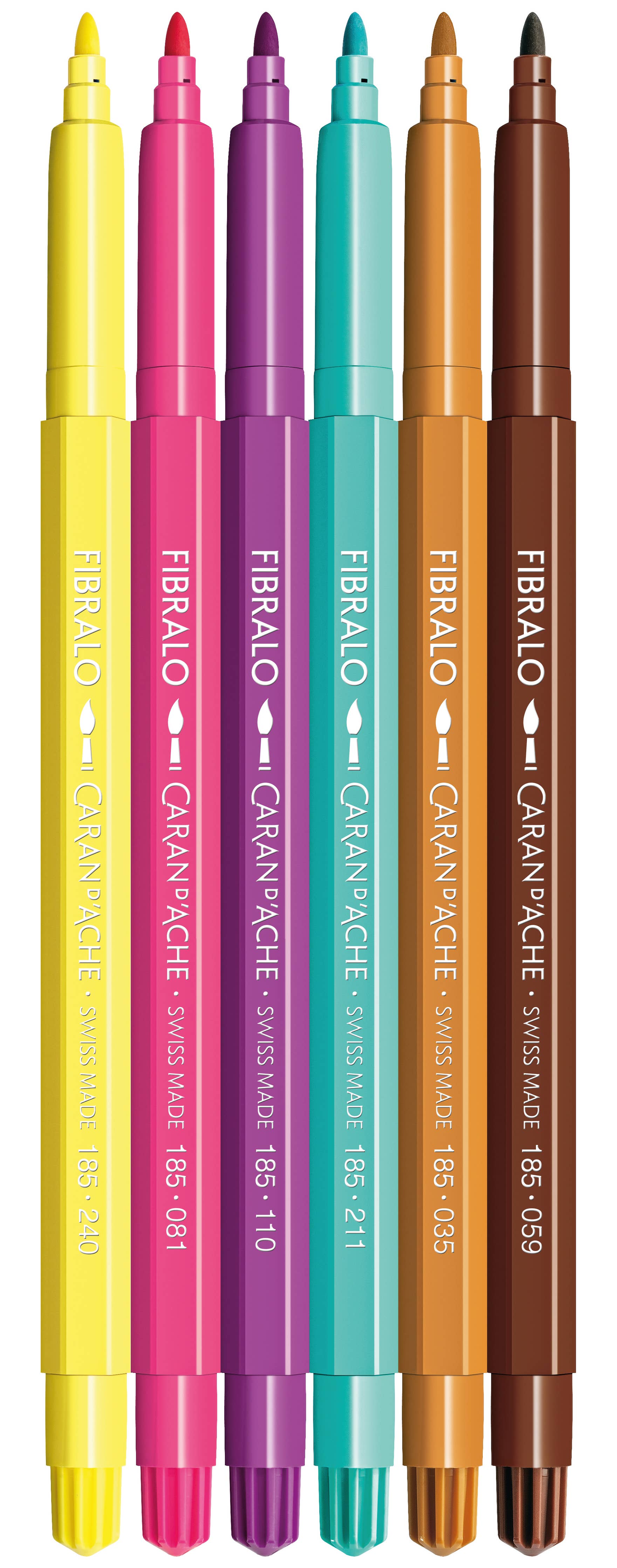 Kawaii Set of 6 Fibralo Candy World Markers
