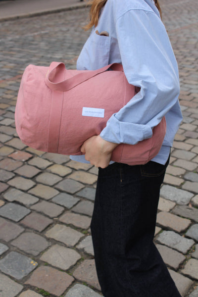 Mini bowling bag in organic cotton canvas Rosewood