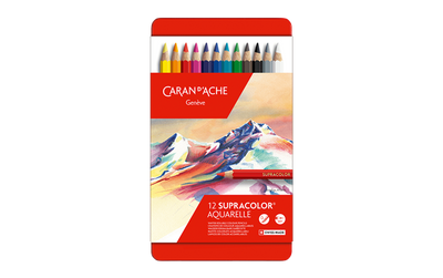 SUPRACOLOR Aquarelle Watercolor Pencils, 12 Colors