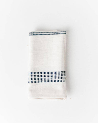 Aden Cotton Dinner Napkin | Grey Stripe