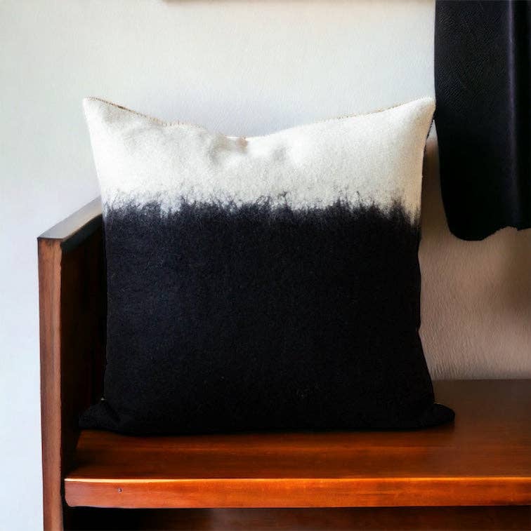 Eclipse Felted Wool Throw Pillow