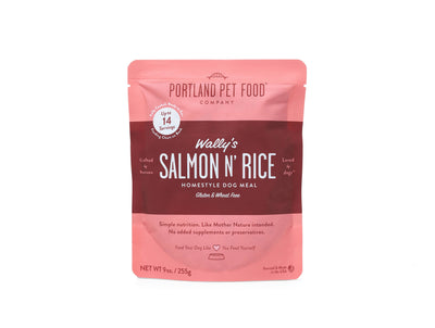 Wally's Salmon N' Rice Human Grade Fresh Wet Food Dog Pouch