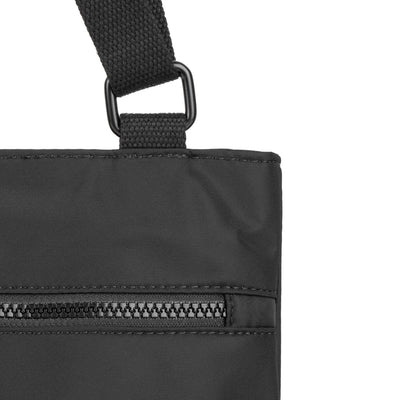 All Black Moorgate Messenger Bag in Black Nylon