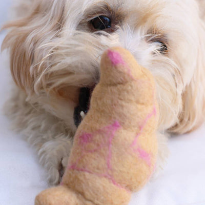 WOOL CROISSANT Wool Dog Toy