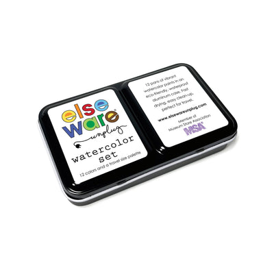 Watercolor Set - Travel-Friendly Metal Palette - 12 Colors