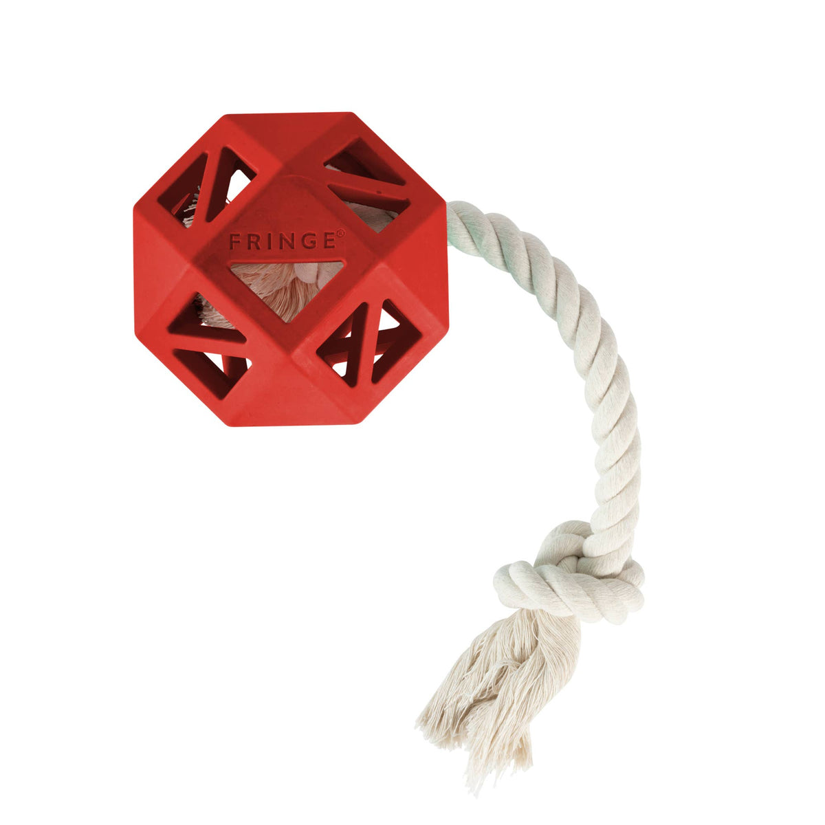 Pull My Way Rubber Dog Toy, Red