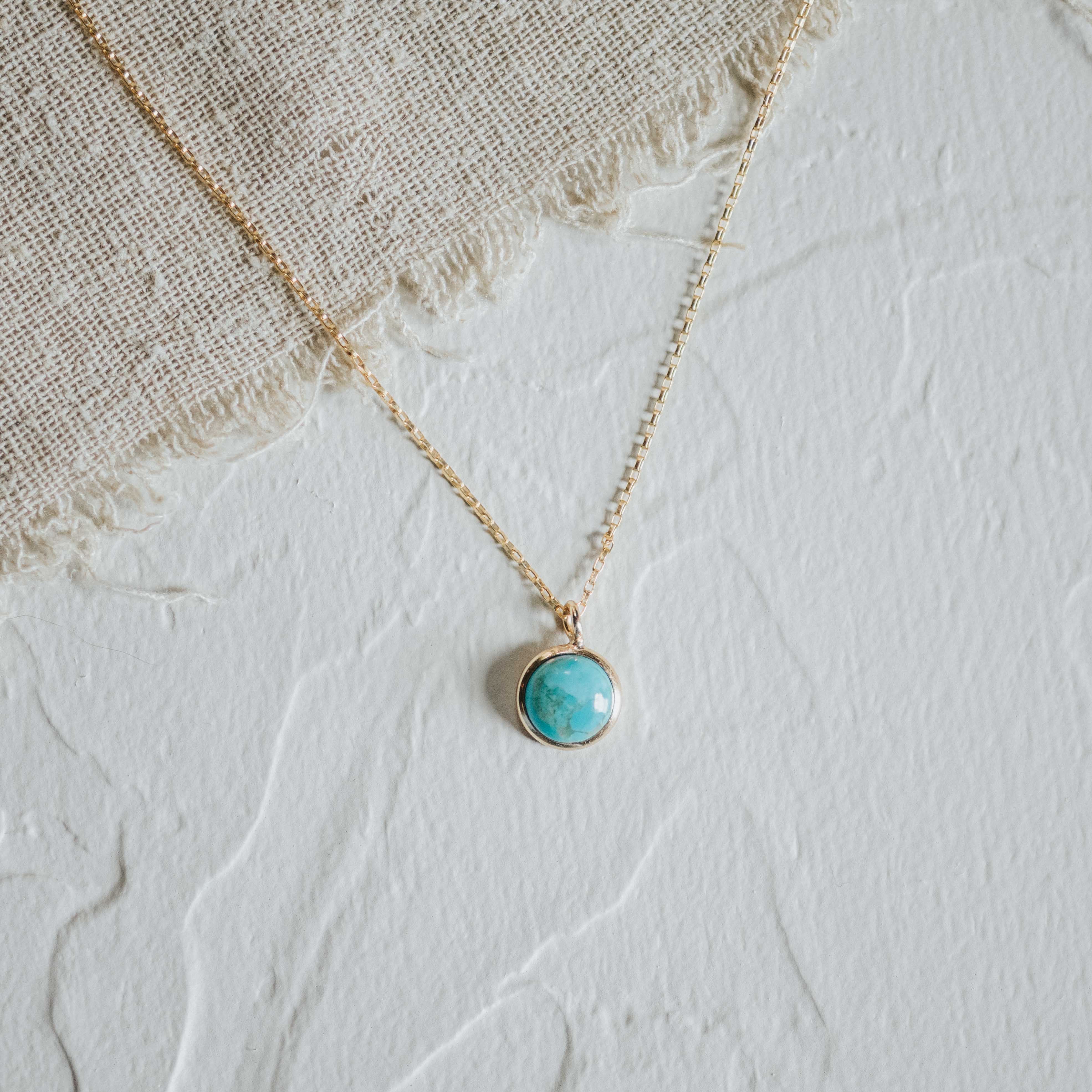 Hyalite Necklace // Turquoise // Demi-Fine Gold