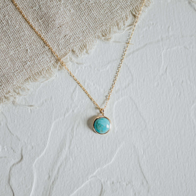 Hyalite Necklace // Turquoise // Demi-Fine Gold