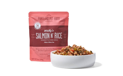 Wally's Salmon N' Rice Human Grade Fresh Wet Food Dog Pouch