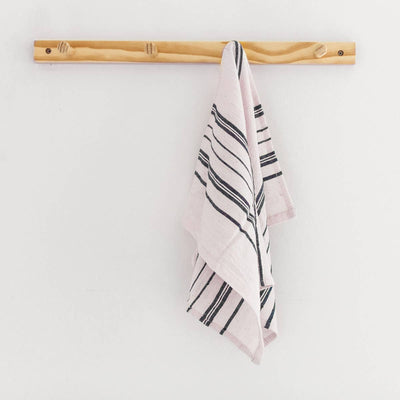Avery Cotton Tea Towel | Beige Stripe