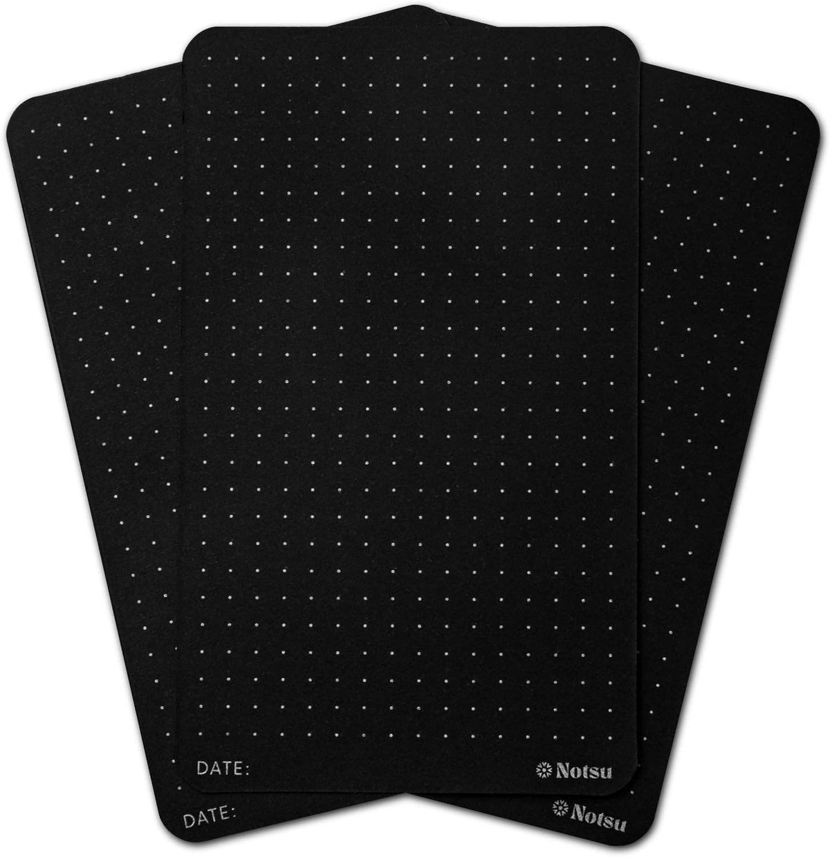 Notsu Black Paper Dotted Index Cards 3x5 inch (Pack of 40)