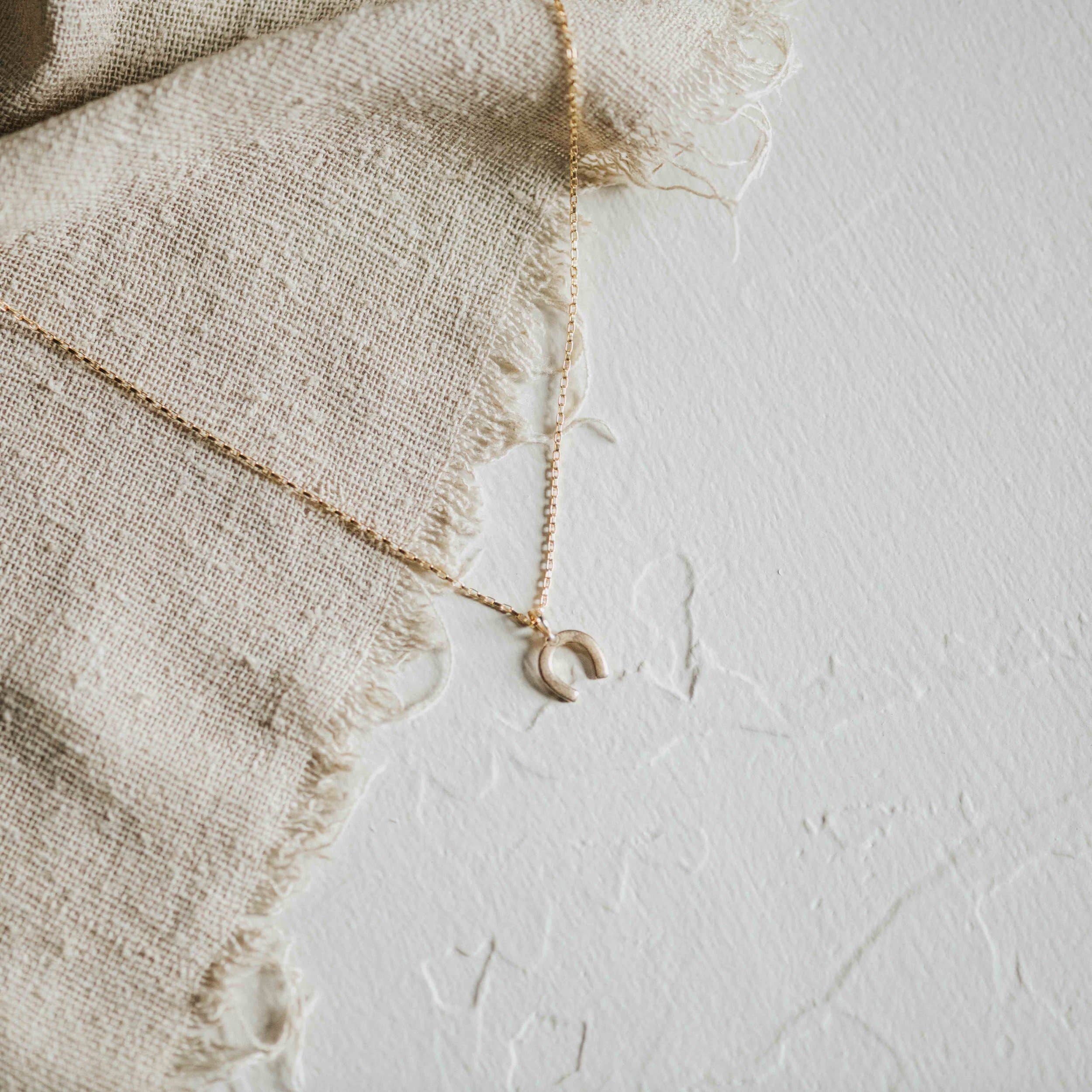 Horseshoe Necklace // Demi-Fine Gold