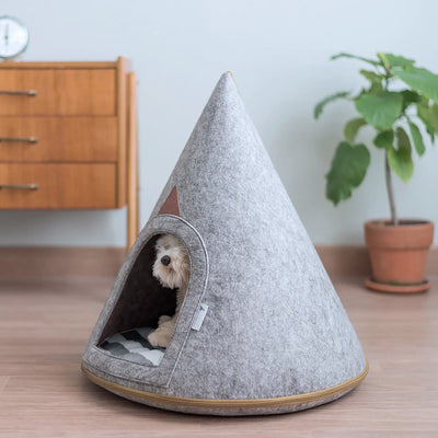 Mod Felt Pet Cave in Grey