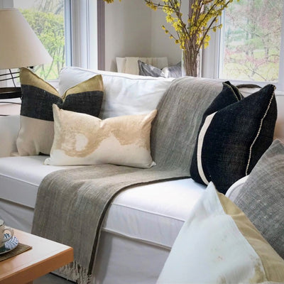 Kearny 20"x20" Black and White Pillow