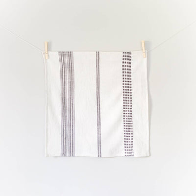 Aden Cotton Dinner Napkin | Grey Stripe