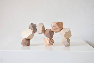 Five-Color Wooden Balance Stones – Mindful Gift for All Ages