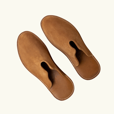 Mr. Grumpy Leather Slippers