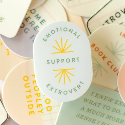 Emotional Support Extrovert Decal Sticker