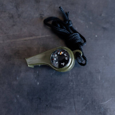 Lanyard Whistle + Thermometer/Compass