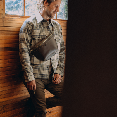 Full-Grain Leather Sling Bag XL