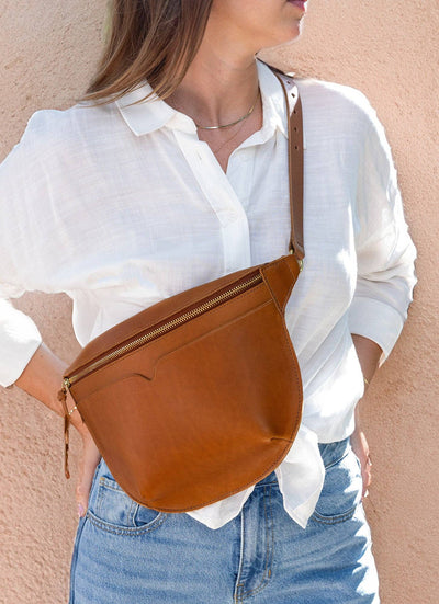 Full-Grain Leather Sling Bag XL