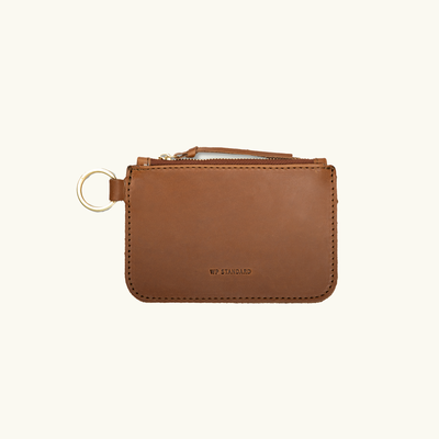 Full-Grain Leather Zip Key Pouch