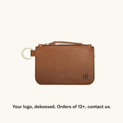 Full-Grain Leather Zip Key Pouch