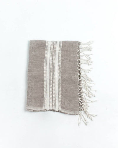 Aden Cotton Hand Towel | Beige Stripe