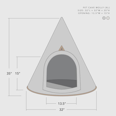 Mod Felt Pet Cave in Grey