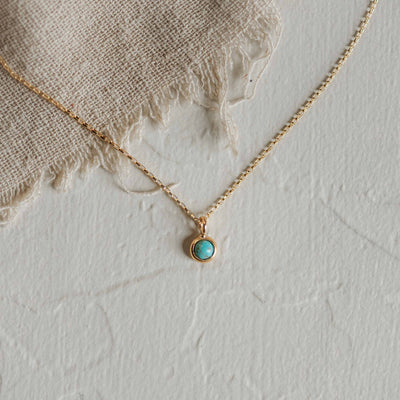 Hyalite Necklace // Turquoise // Demi-Fine Gold